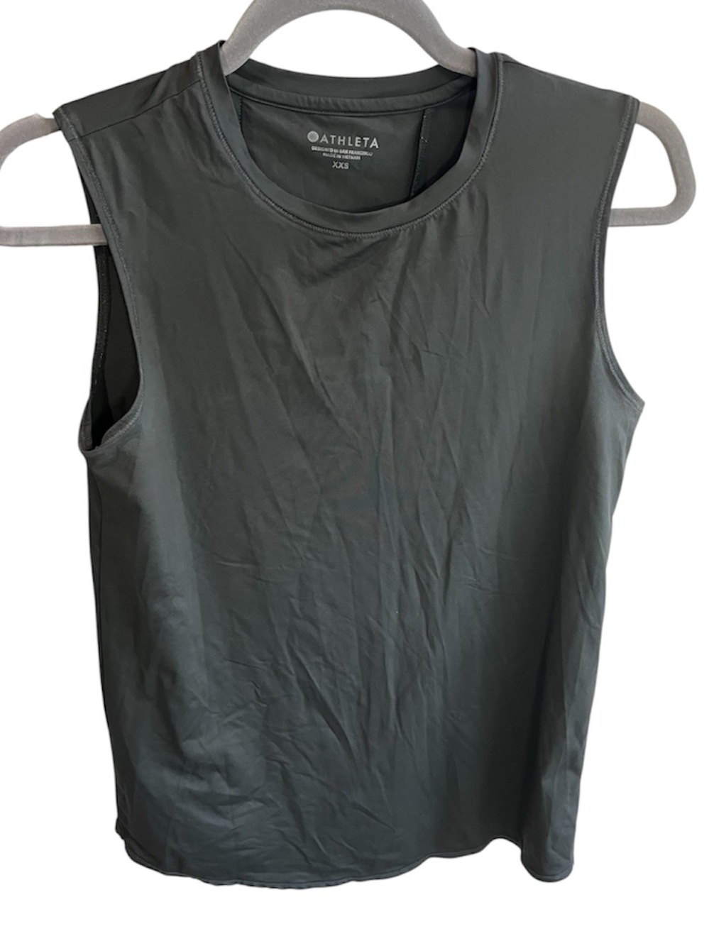 Athleta Sunlover Dark Grey UPF Tulip Back Tank Top Size XXS Athletic Exercise
